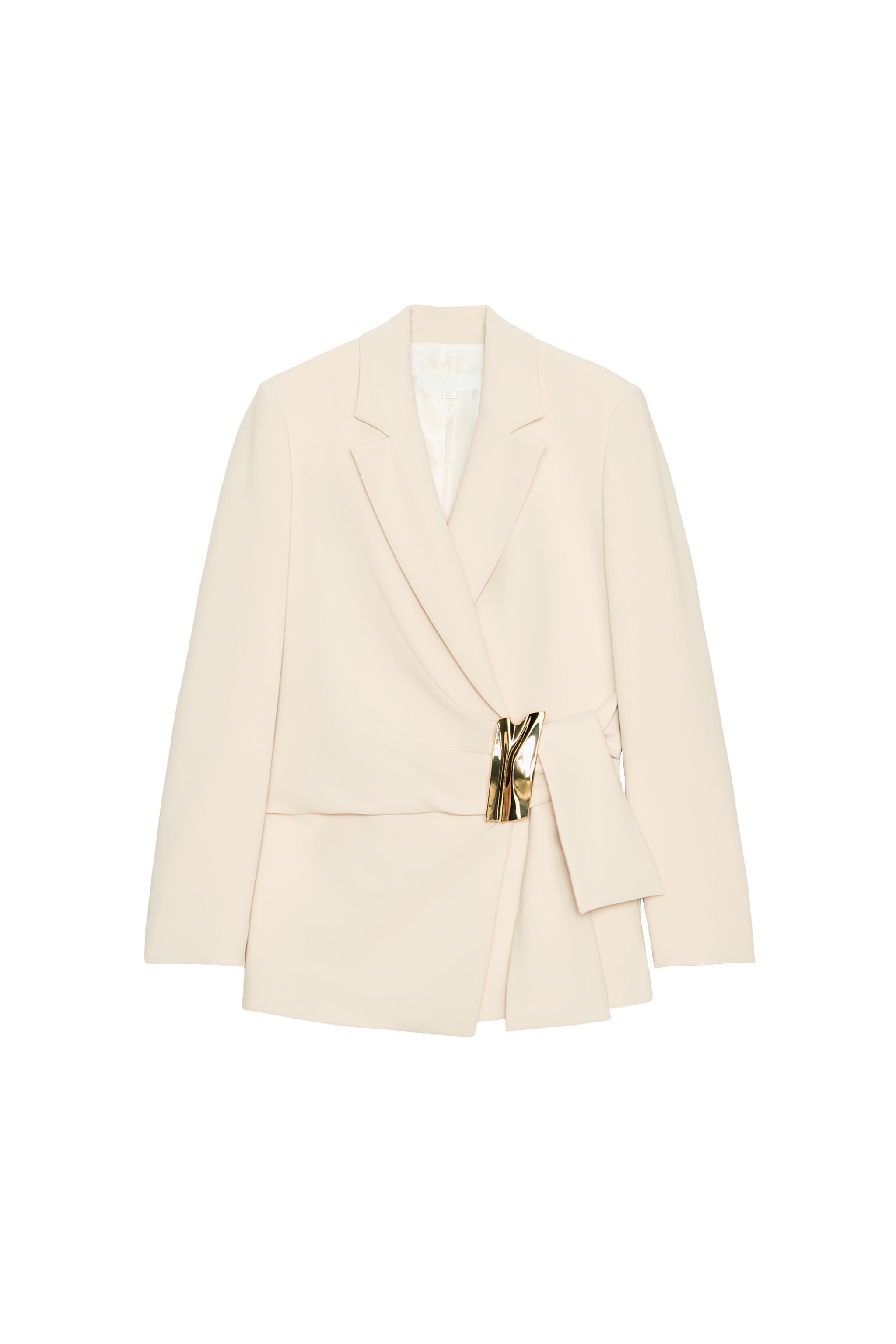 VESTE À BOUTONNAGE CROISÉ AVEC BOUCLE